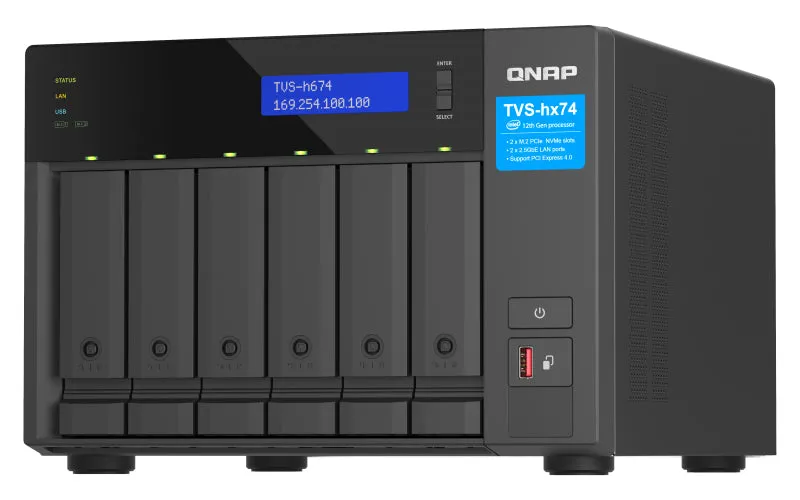 6-Bay Quts Hero Nas | Intel Core I3-12100 4-Core/8-Thread | Up To 4.3Ghz | 16Gb So-Dimm  Ddr4(Max.128Gb) | 6 X 2.5In/3.5In Sata Hdd/Ssd | 2 X 2.5Gbe | 2X M.2 Pcie Gen4 X4 Slots | Pcie Gen4 Slots | Hdmi 1.4B | 250W Psu