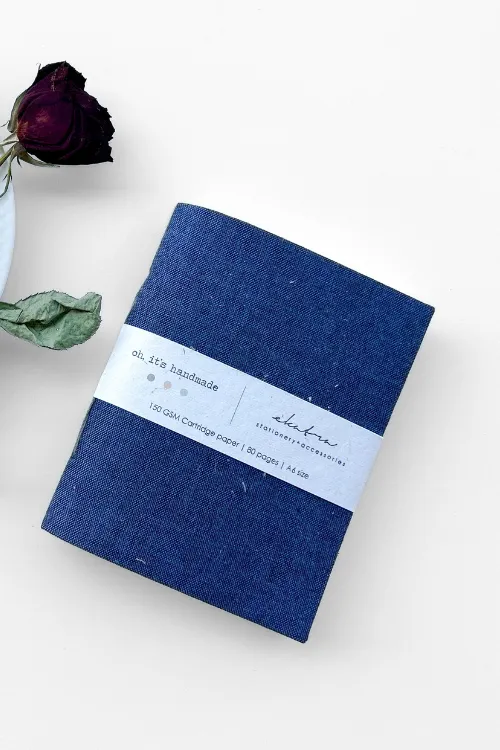 A6  Journal By Ekatra - Blue Solid ( Set Of 2 )