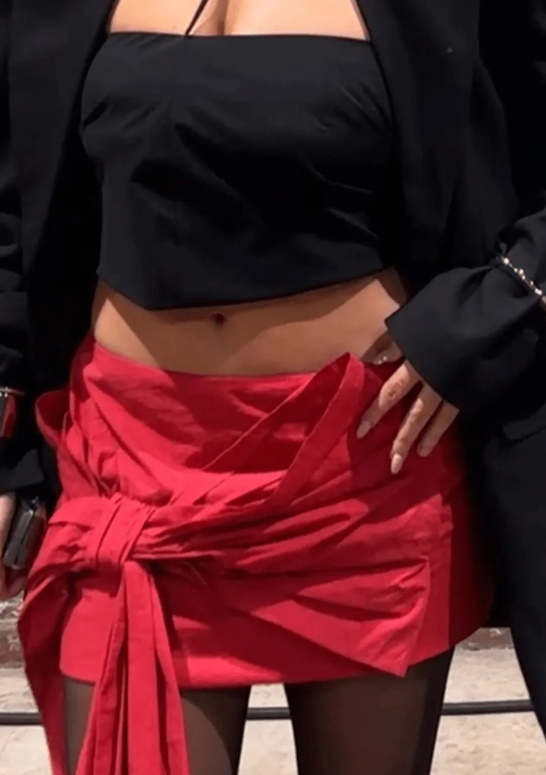Acne Studios - Red Bow Mini Skirt