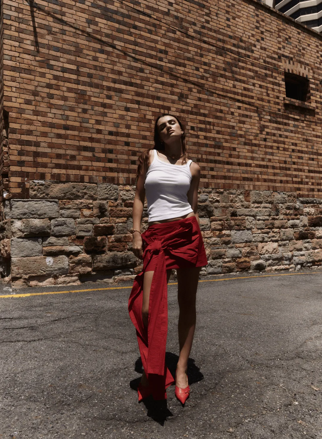 Acne Studios - Red Bow Mini Skirt