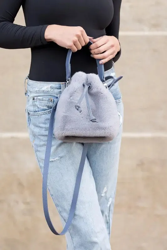 Aili's Corner Elle Convertible Plush Top Handle Crossbody