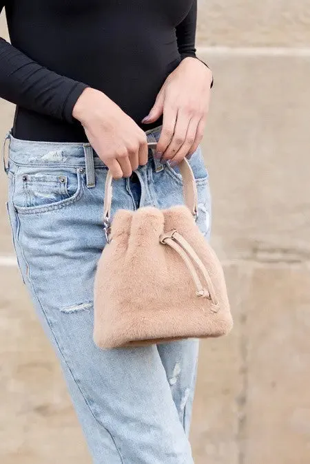 Aili's Corner Elle Convertible Plush Top Handle Crossbody