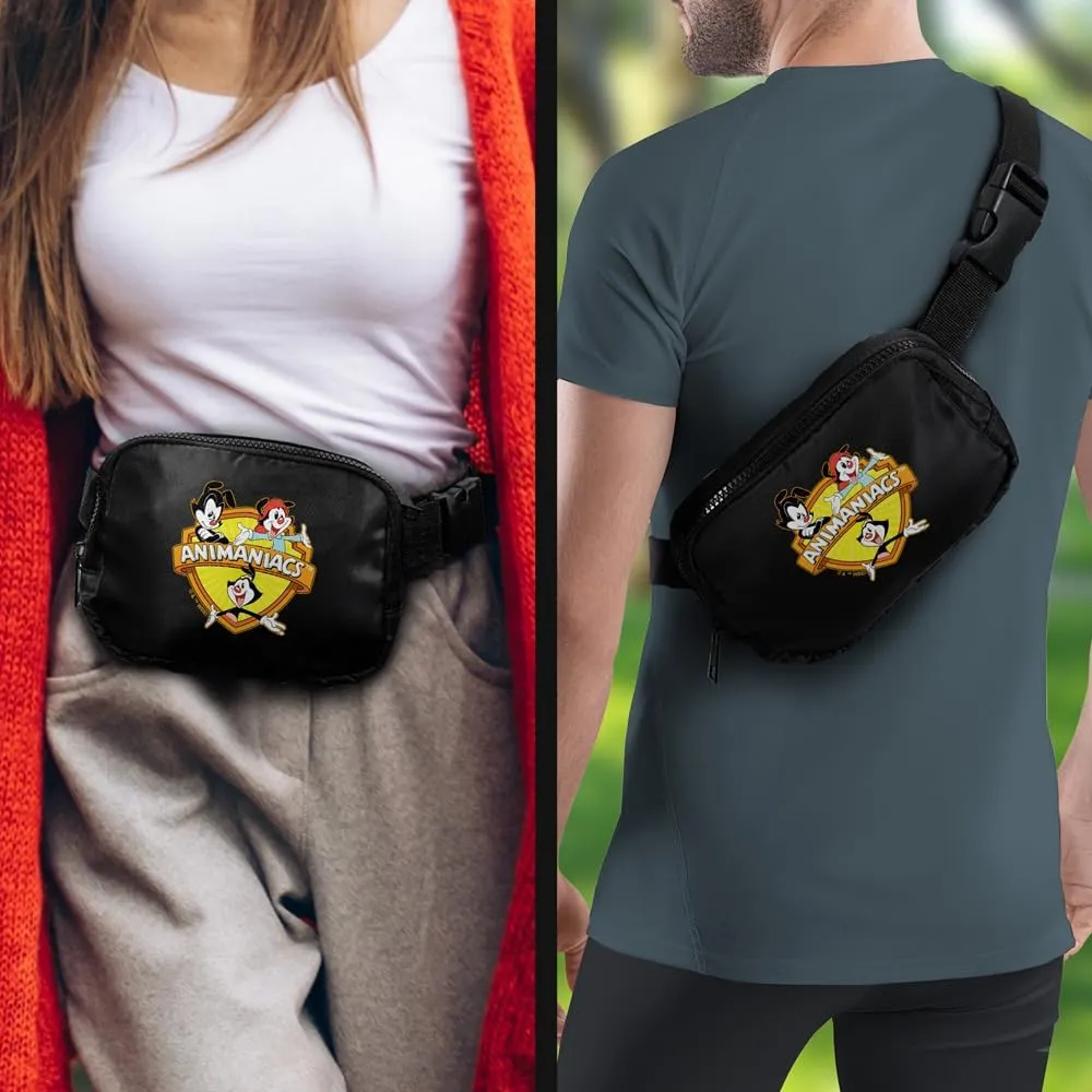 Animaniacs Crest Belt Bag, Crossbody Fanny Pack for Women and Men, Adjustable