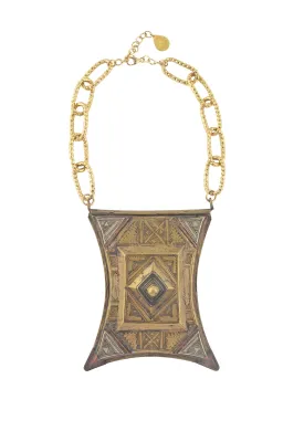 Antiqued African Pendant Necklace