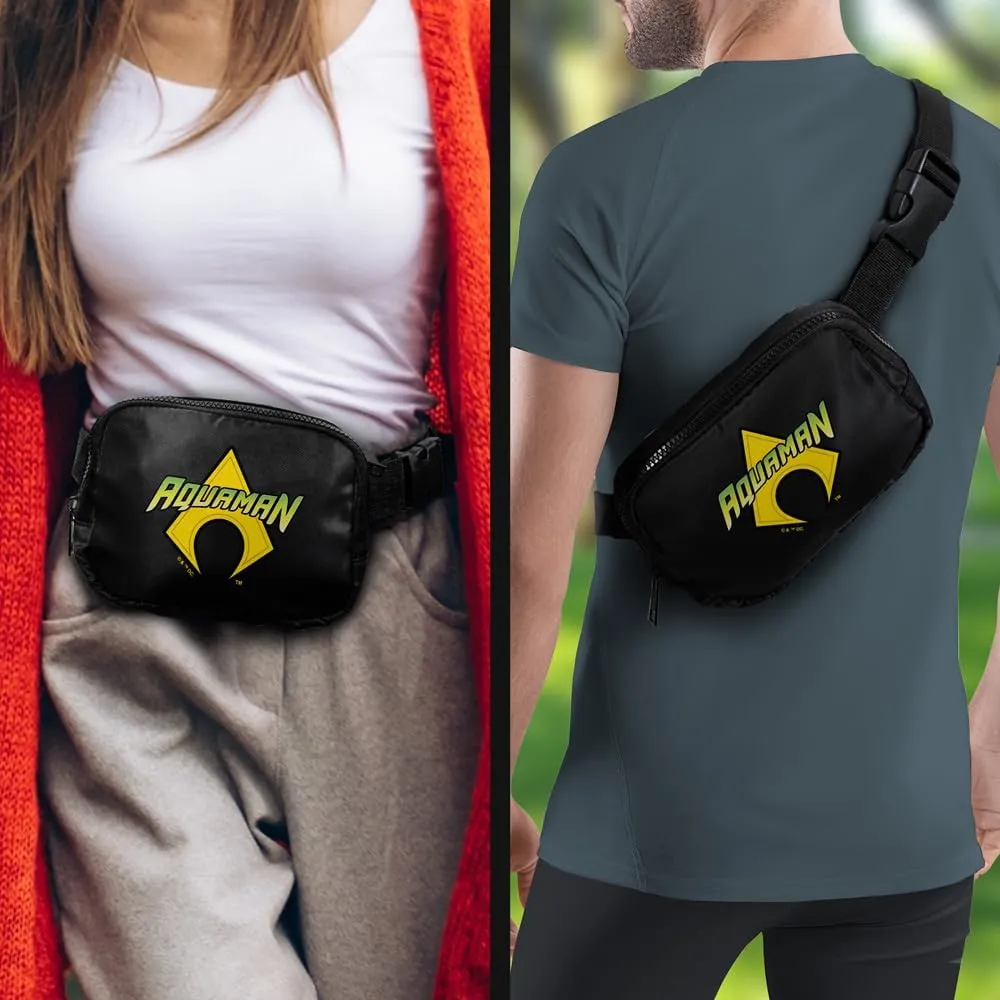 Aquaman Logo Belt Bag, Crossbody Fanny Pack for Women and Men, Adjustable