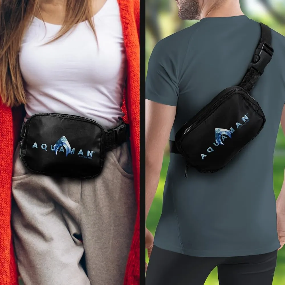 Aquaman Movie Logo Belt Bag, Crossbody Fanny Pack for Women and Men, Adjustable