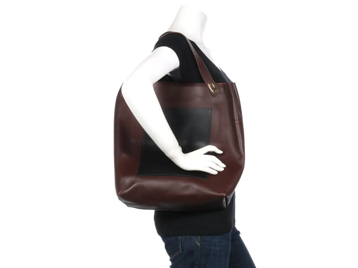 Balenciaga Brown Colorblock Tote
