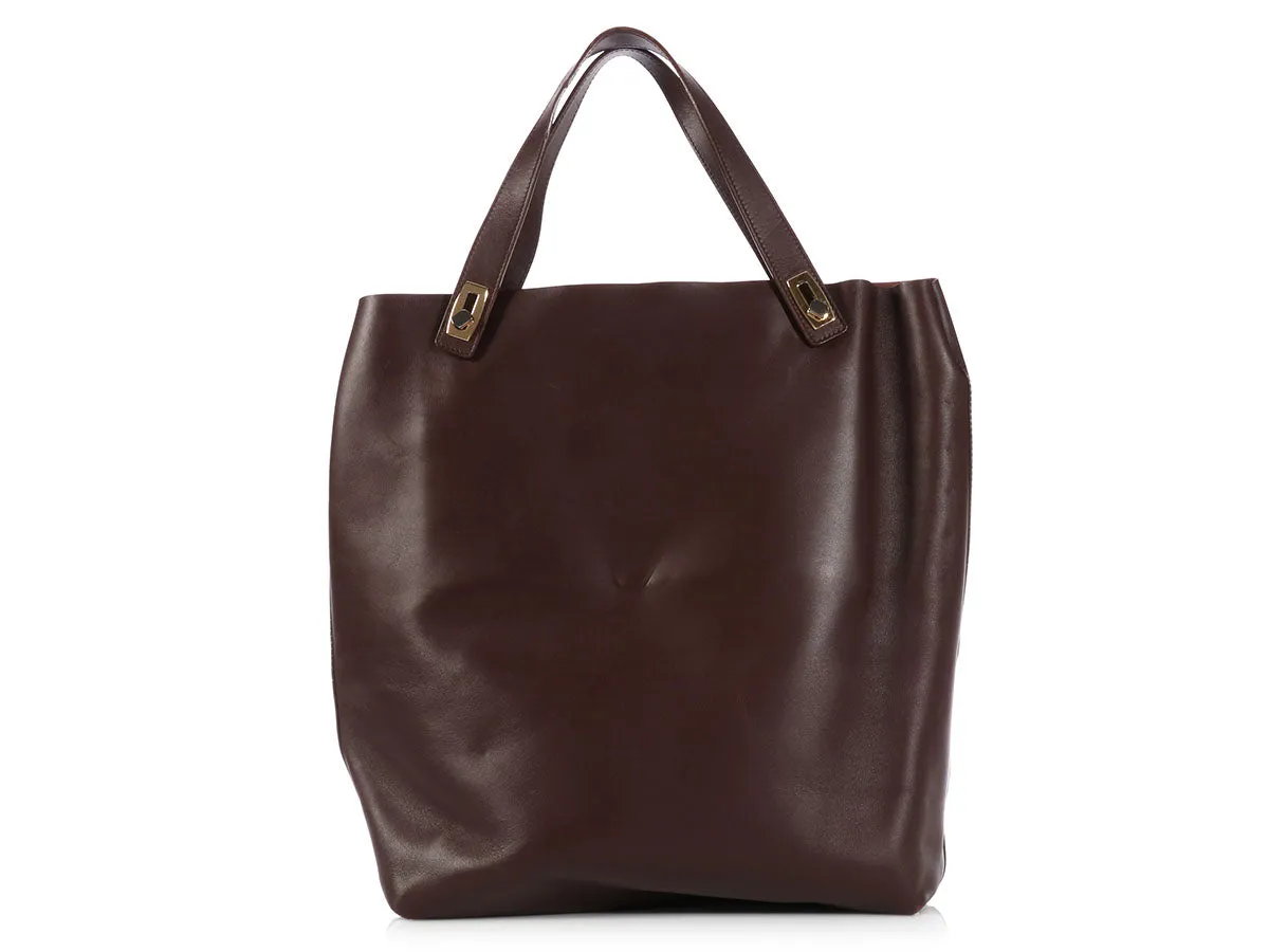 Balenciaga Brown Colorblock Tote