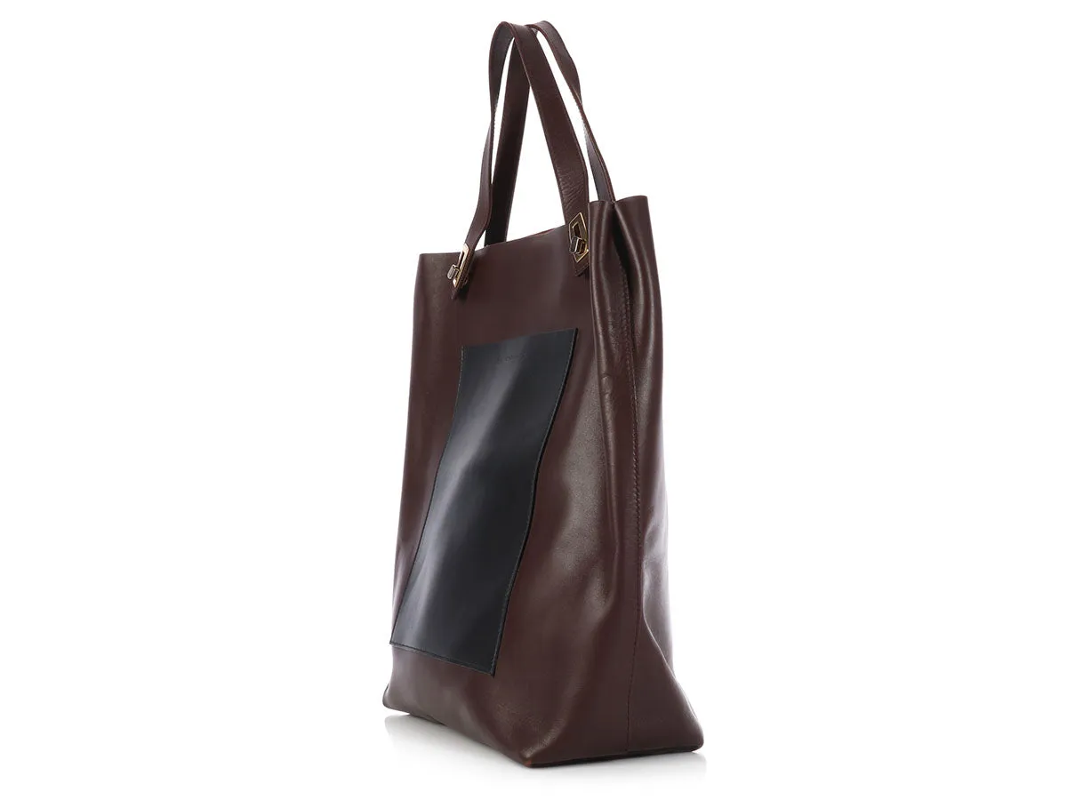 Balenciaga Brown Colorblock Tote