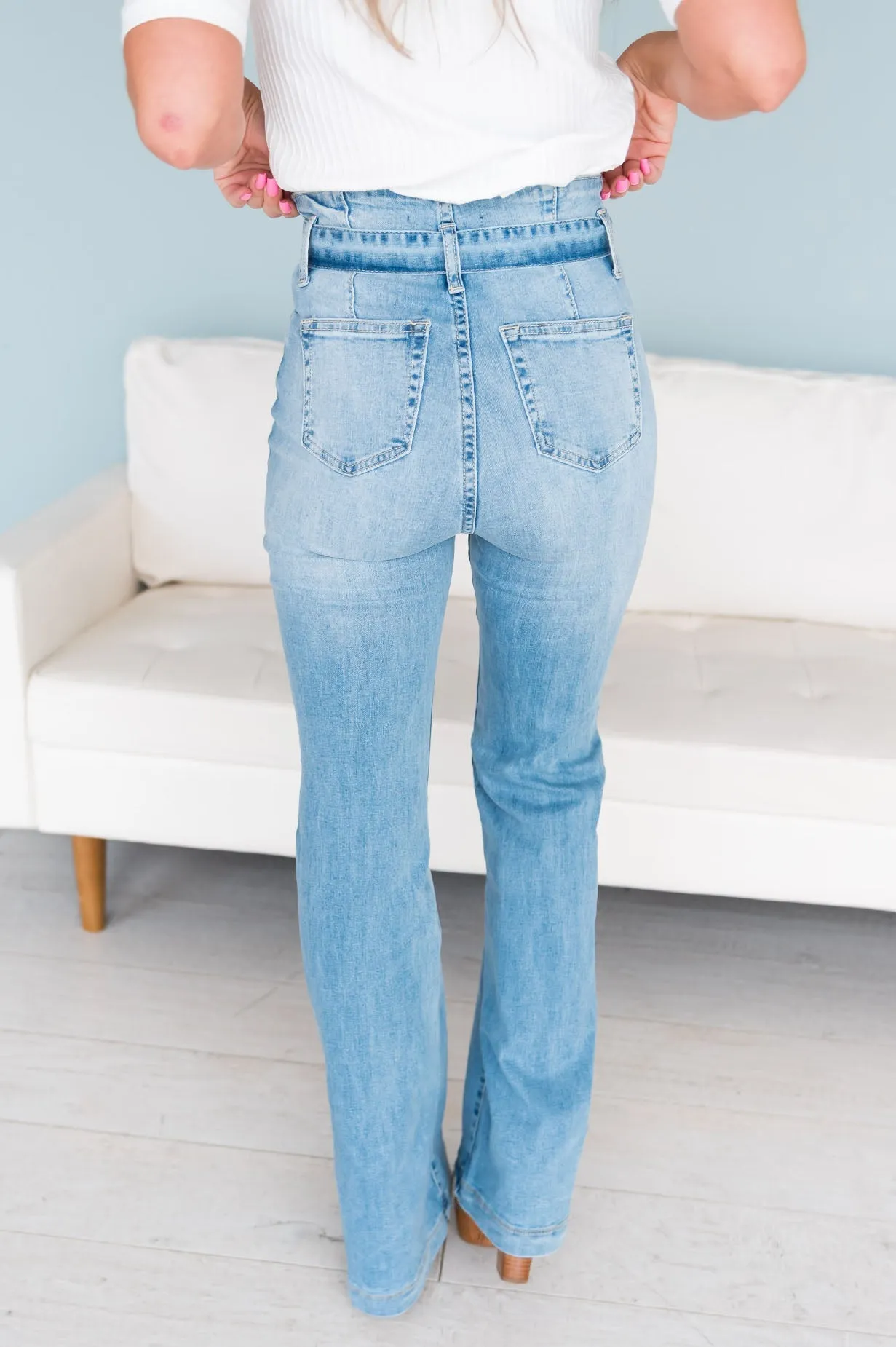 Bold Statement Modest Paperbag Jeans