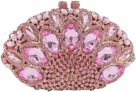 Boutique De FGG Women Peacock Clutch Purses for Women Formal Crystal Evening Bags Bridal Wedding Rhinestone Clutch Bag,Mini