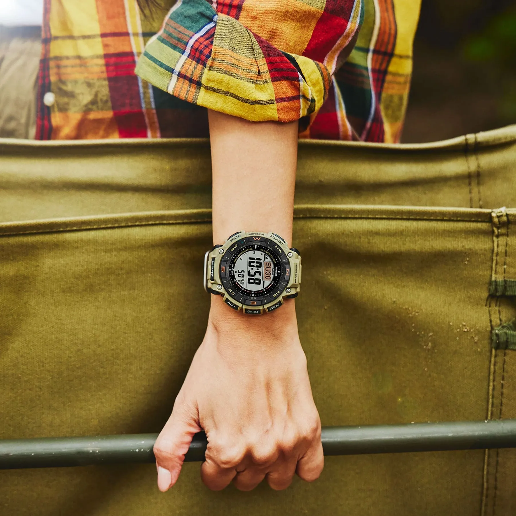 Casio PRO TREK Eco-Friendly Edition with Dual-Layer Display and Recycled Resin Strap PRG340SC-5D