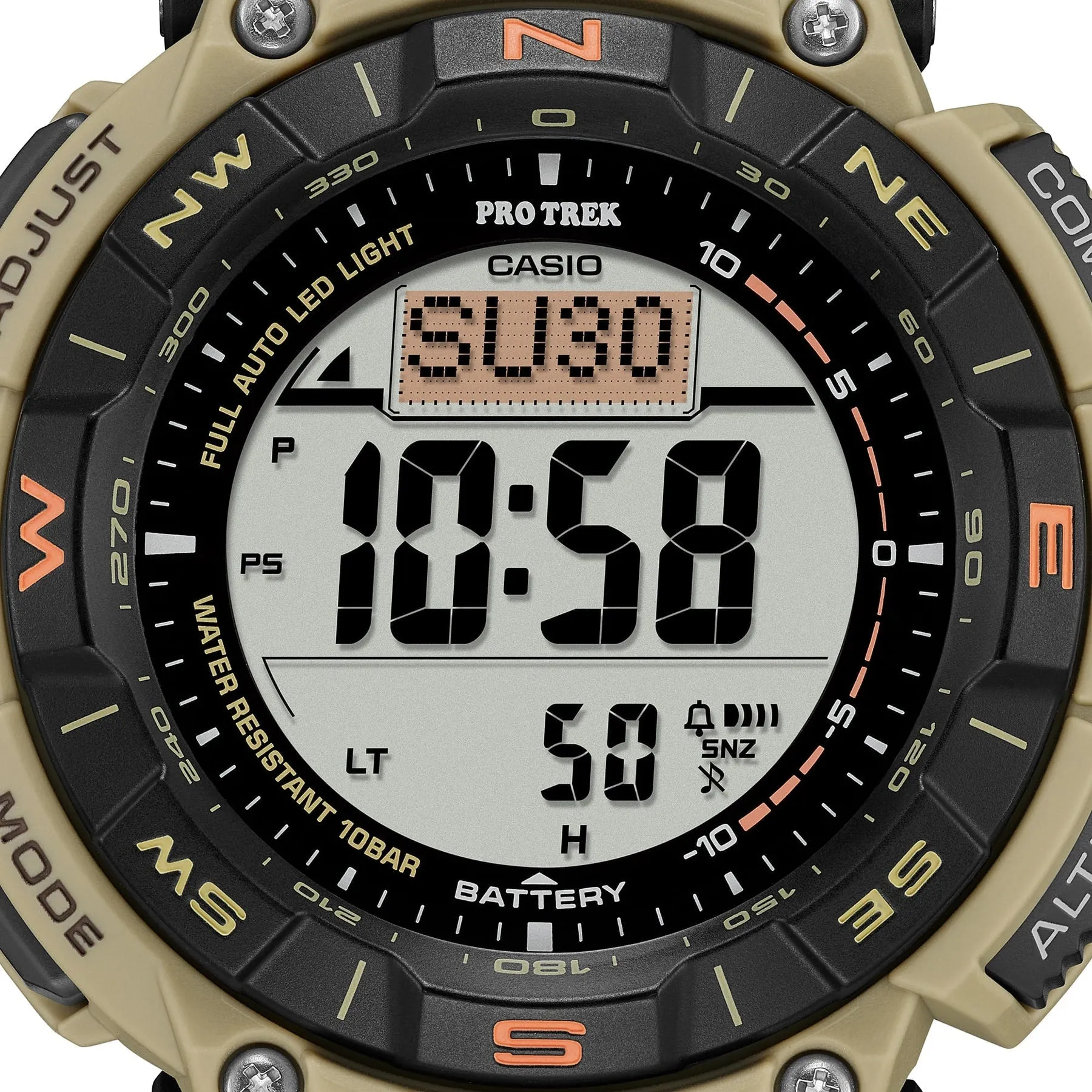Casio PRO TREK Eco-Friendly Edition with Dual-Layer Display and Recycled Resin Strap PRG340SC-5D