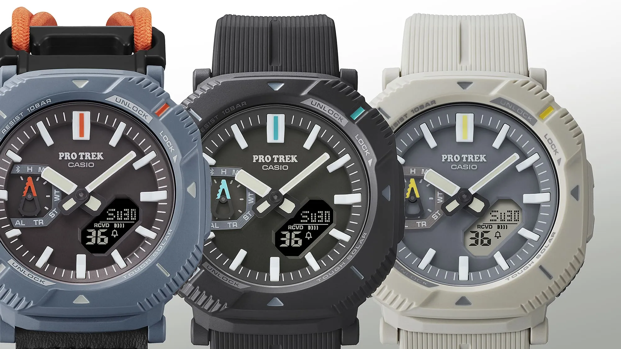 Casio Protrek DUO Solar Grey Resin Band Watch PRJB001-7D