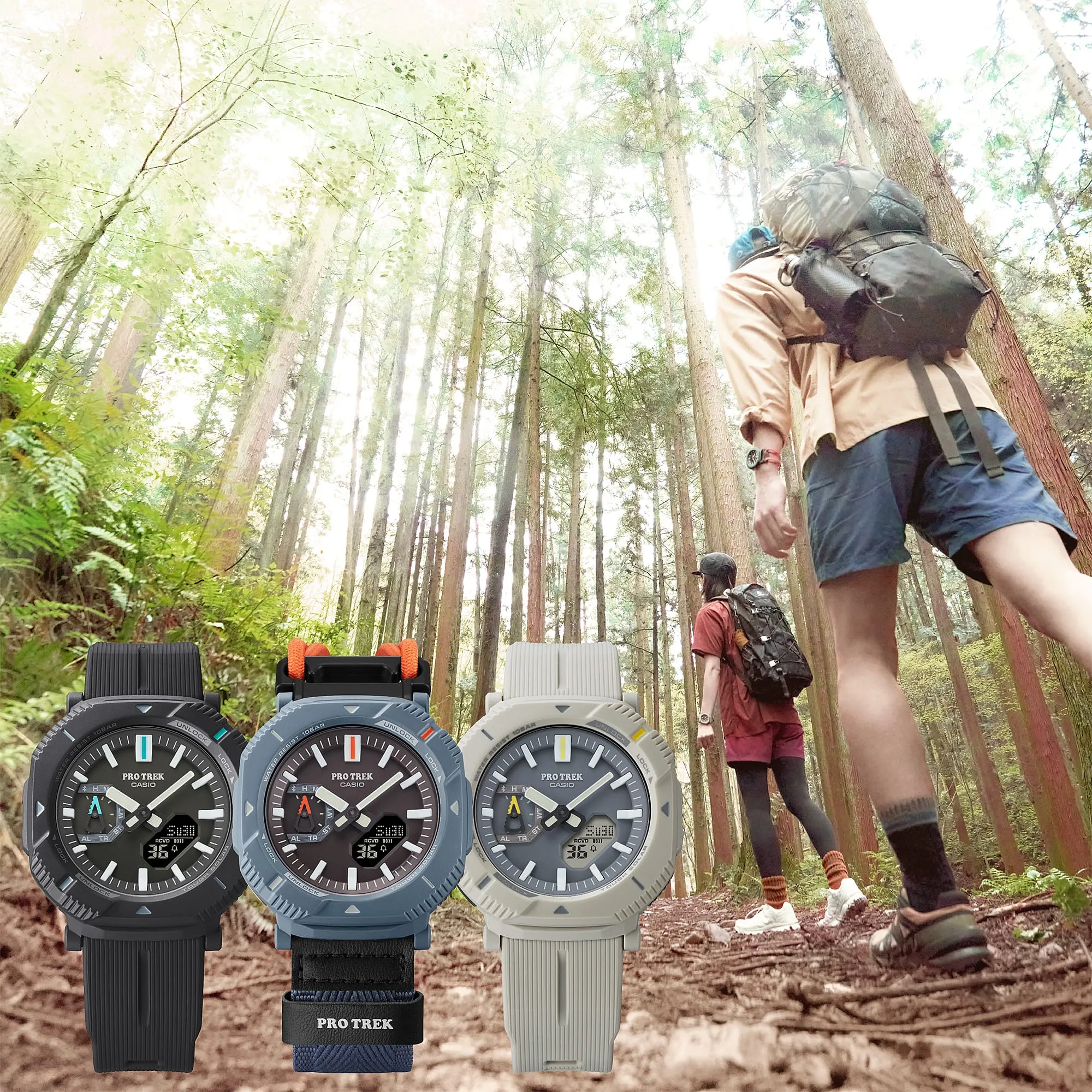 Casio Protrek DUO Solar Grey Resin Band Watch PRJB001-7D