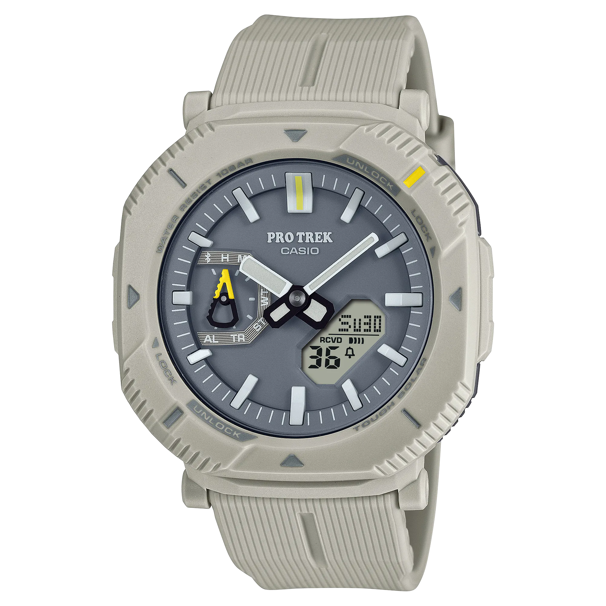 Casio Protrek DUO Solar Grey Resin Band Watch PRJB001-7D