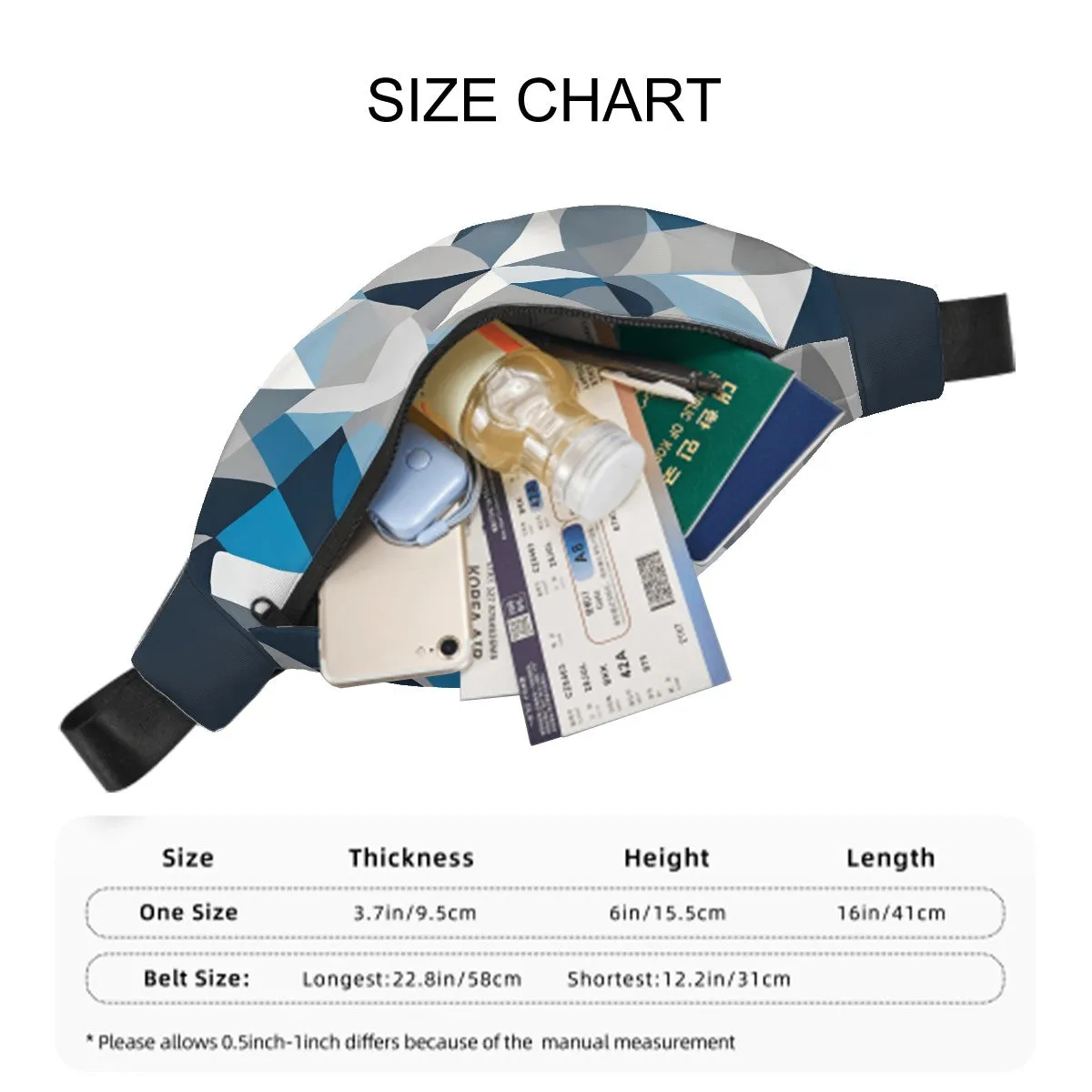Chic Geometric Print Fanny Pack
