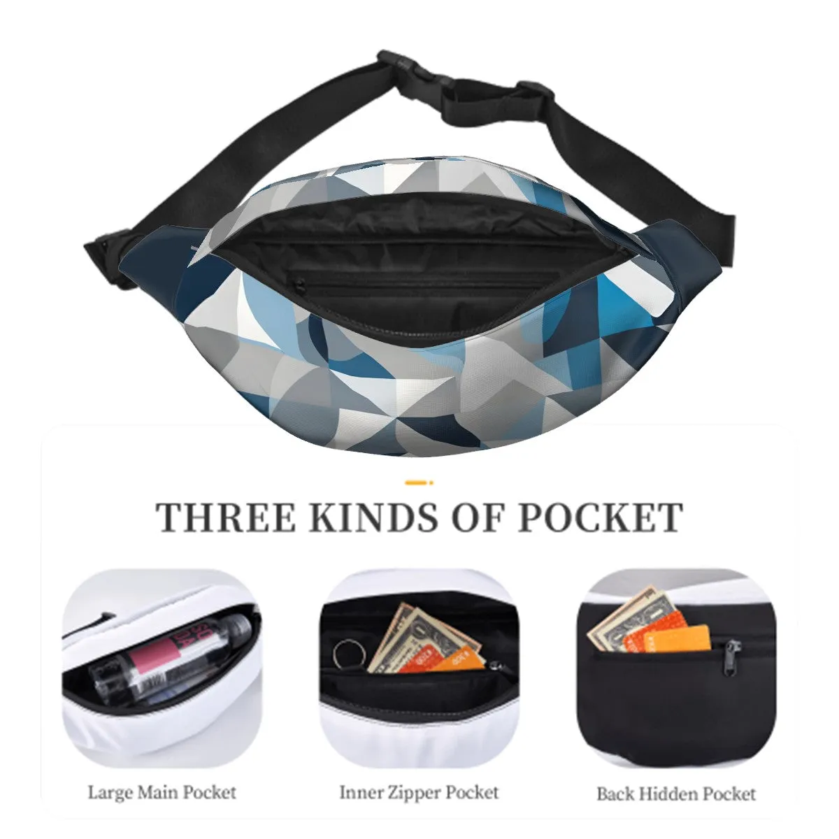 Chic Geometric Print Fanny Pack