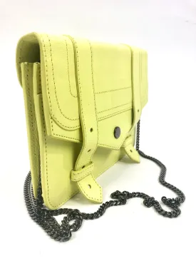 Citron Leather Chain Crossbody Wallet