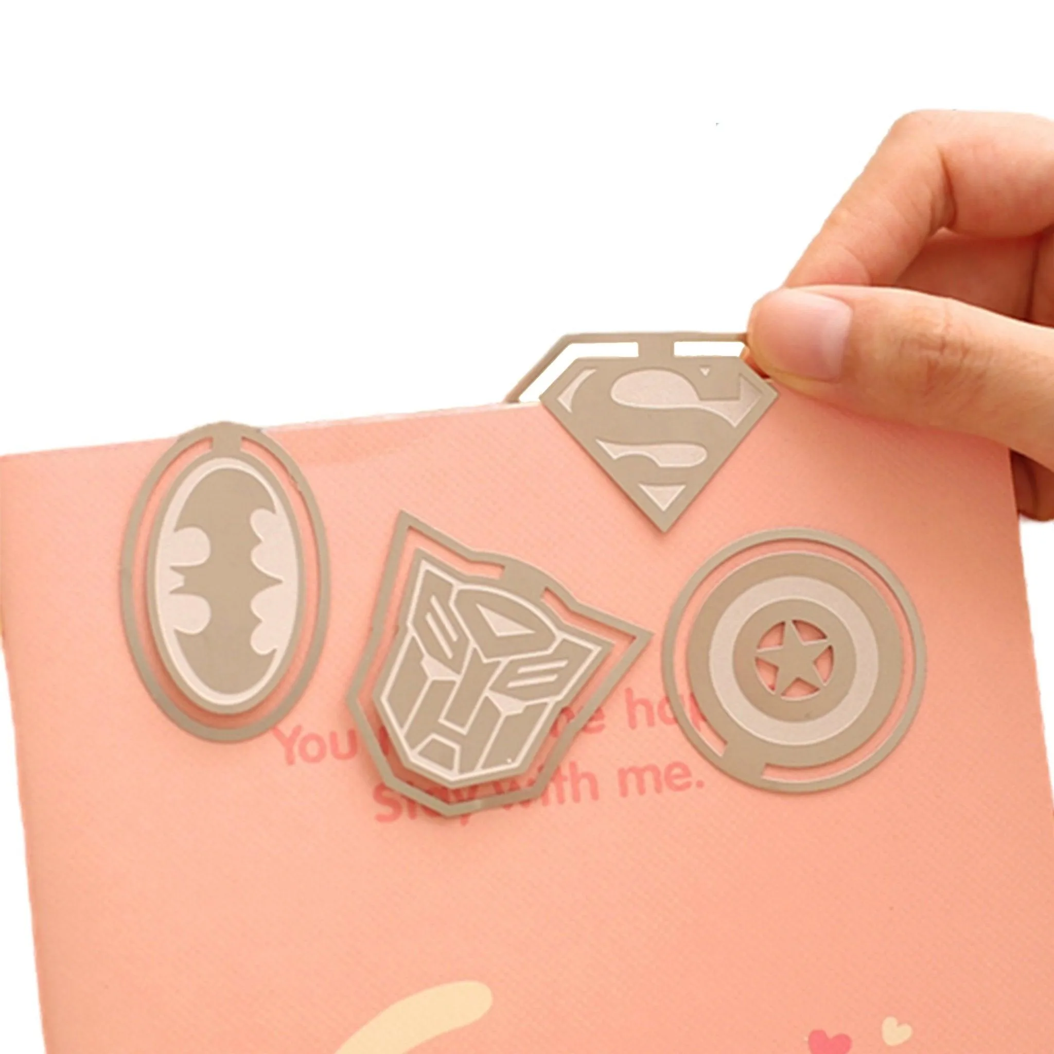 Classic Popular Hero Series Logo Metal Texture Simple Texture Bookmark Hero Bookmark Bookmark NP-H7TAY-918