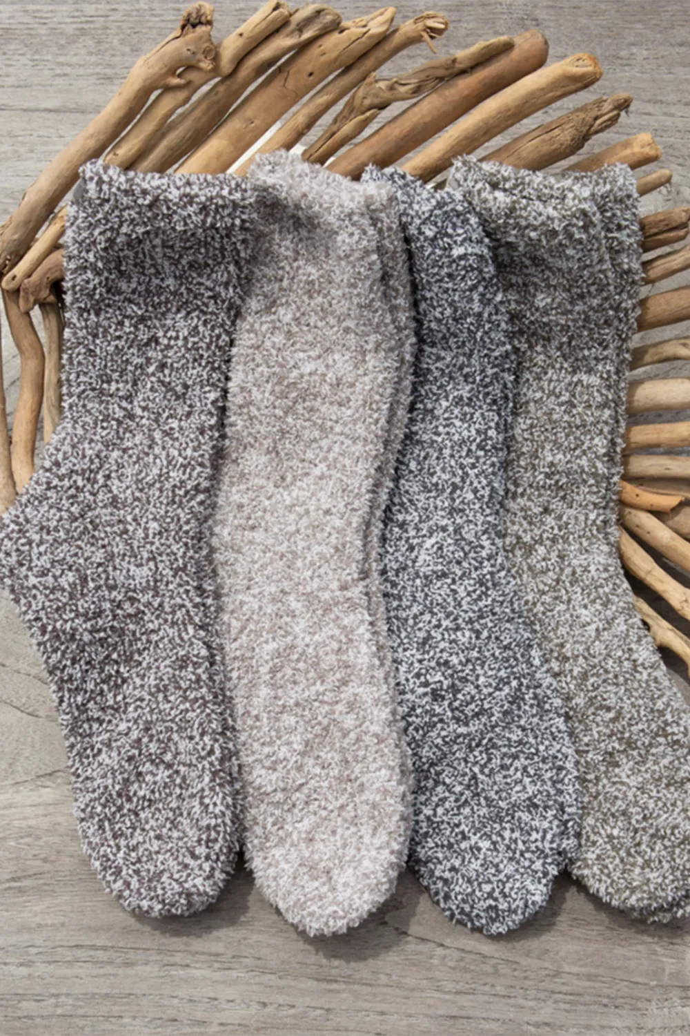 Cozy Chic Heathered Men's Sock - Beach Rock