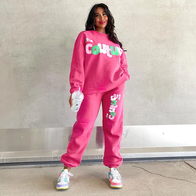 Cozy Comfort Sweatshirt And Sweatpants Two-piece Suit - GlamzLife