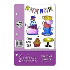 Crafter's Companion Ezmount Cling Set 5.5 Inch X8.5 Inch  Tea Time Treats*