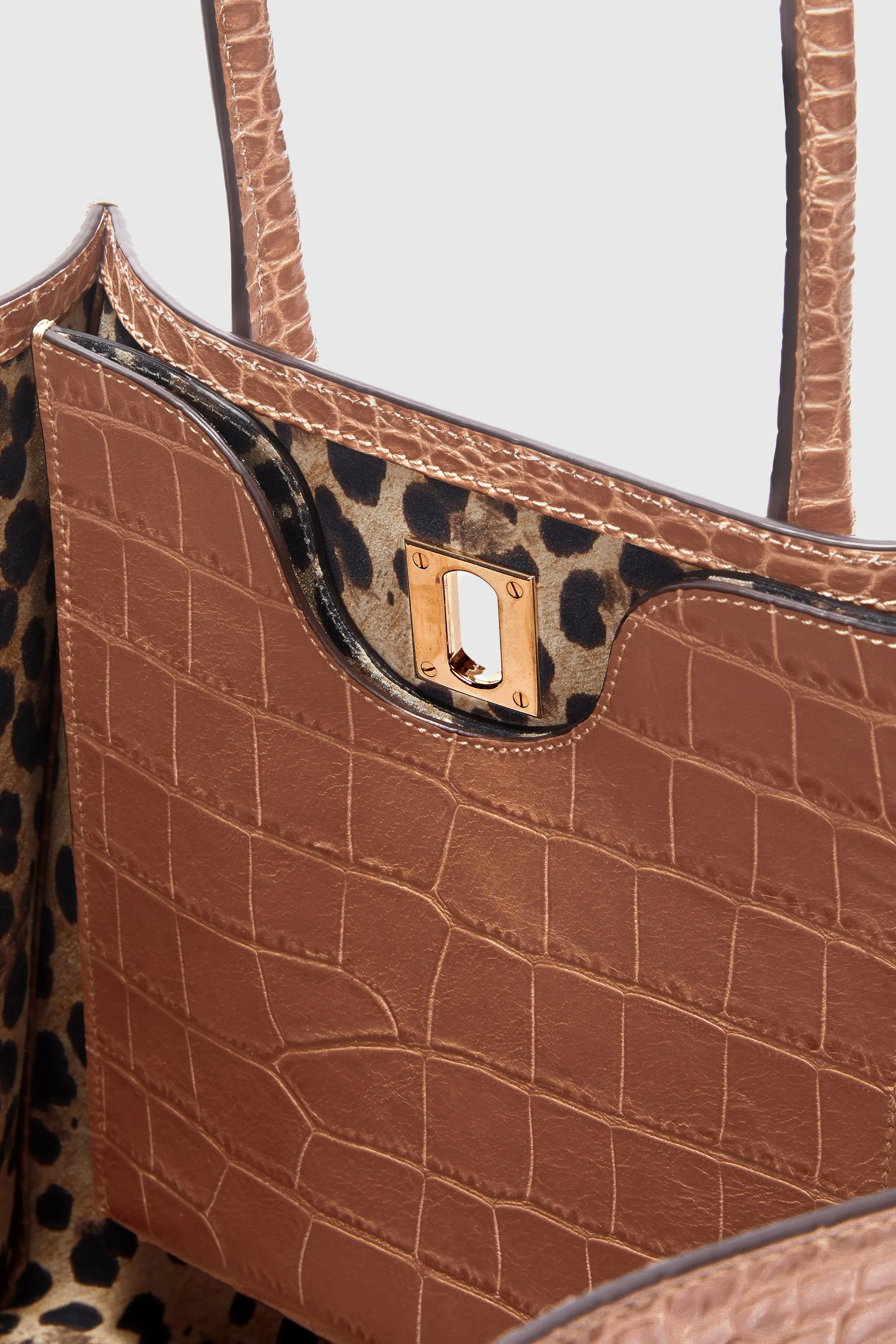 Crocodile-print Maggie bag