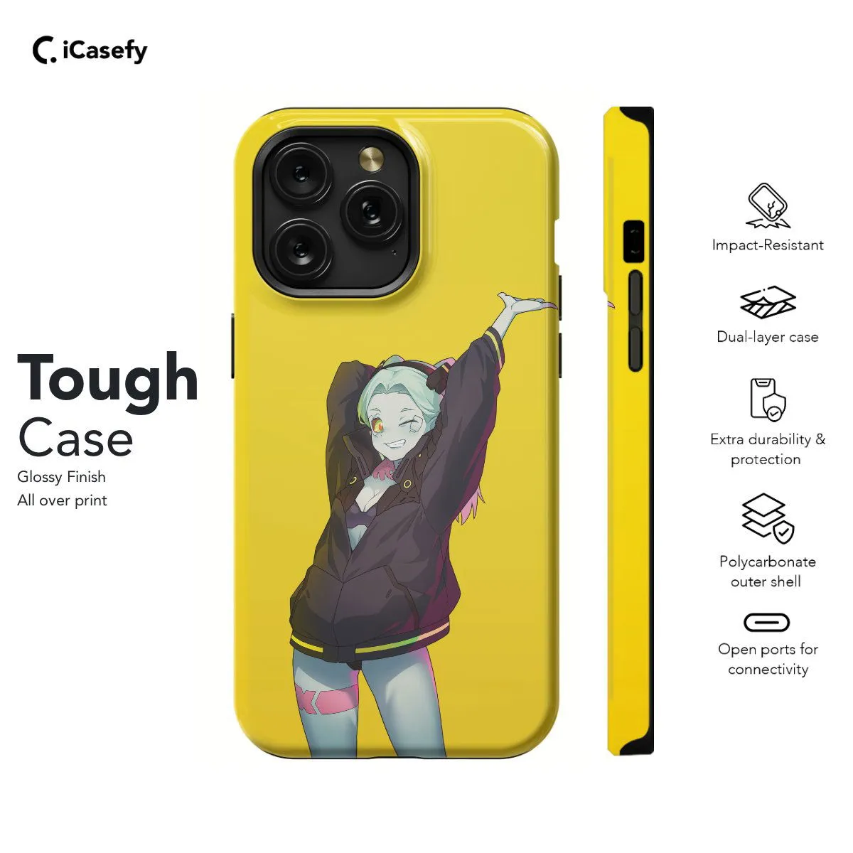 Cyberpunk Anime Rebecca Japanese Phone Case iPhone Samsung Pixel & More