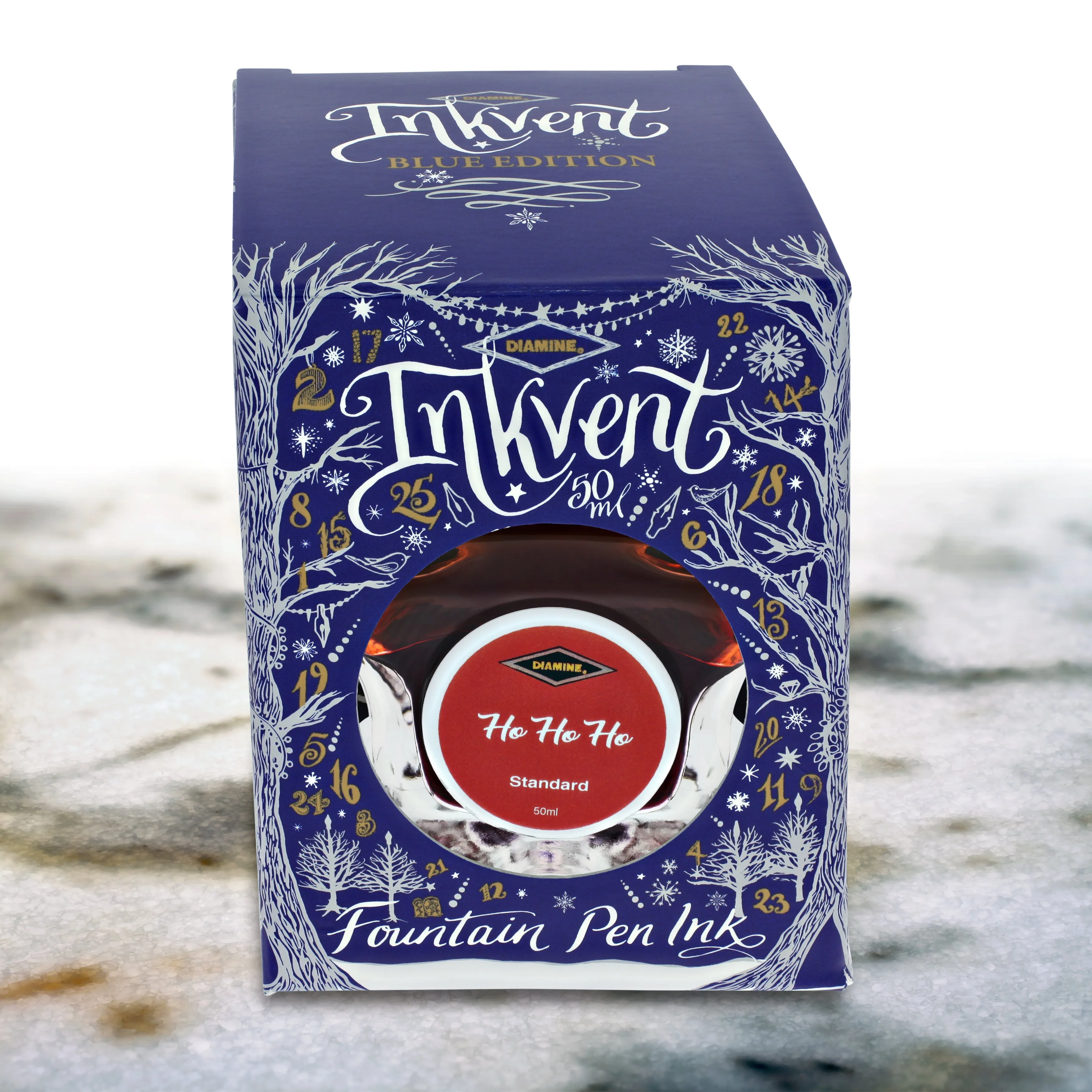 Diamine Inkvent Blue Edition Standard Bottled Ink in Ho Ho Ho - 50 mL