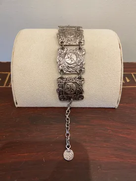 Etched Silver Plated Bracelet