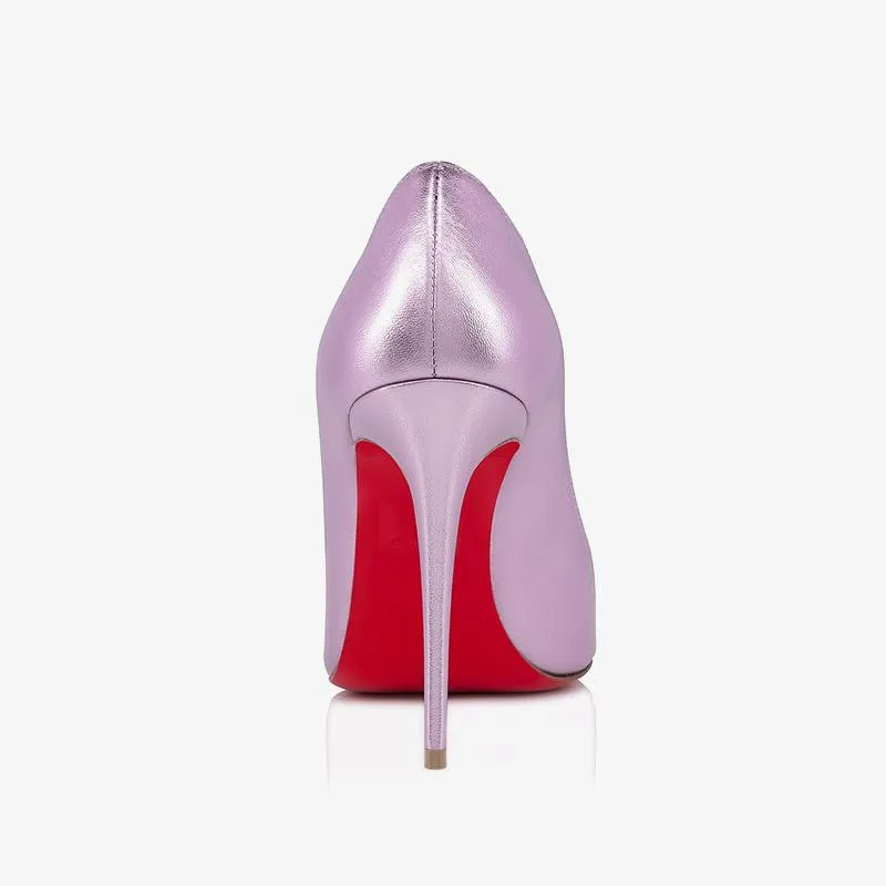 Eye-catching Lavender Laminated Leather Pumps