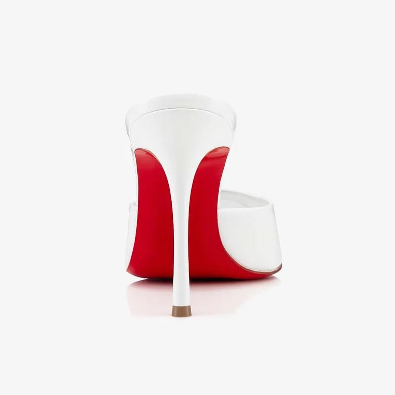 Eye-catching White Patent Leather Pump
