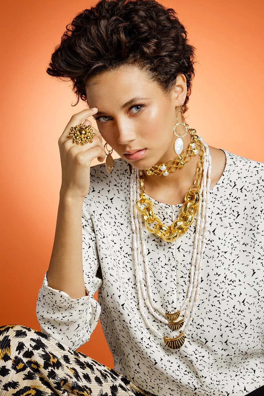 Gold Thick Link Chain Necklace