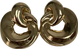 H&M Metallic Sculptural Double Hoop Earrings One Size