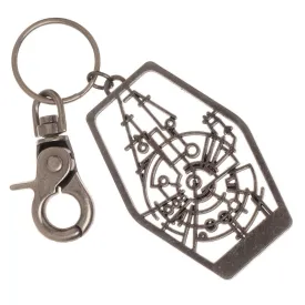 Han Solo Millenium Falcon Frame Keychain with Lobster Clasp, Cutout Outline Design, Disney