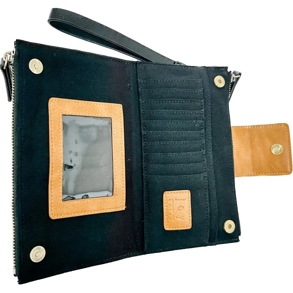 JOY CAMRYN COLORBLOCK WALLET BLACK/ALMOND