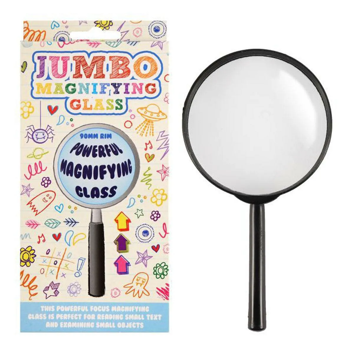 Jumbo Powerful Magnifying Glass for Small Text Objects - Fancy Dress Party Prop