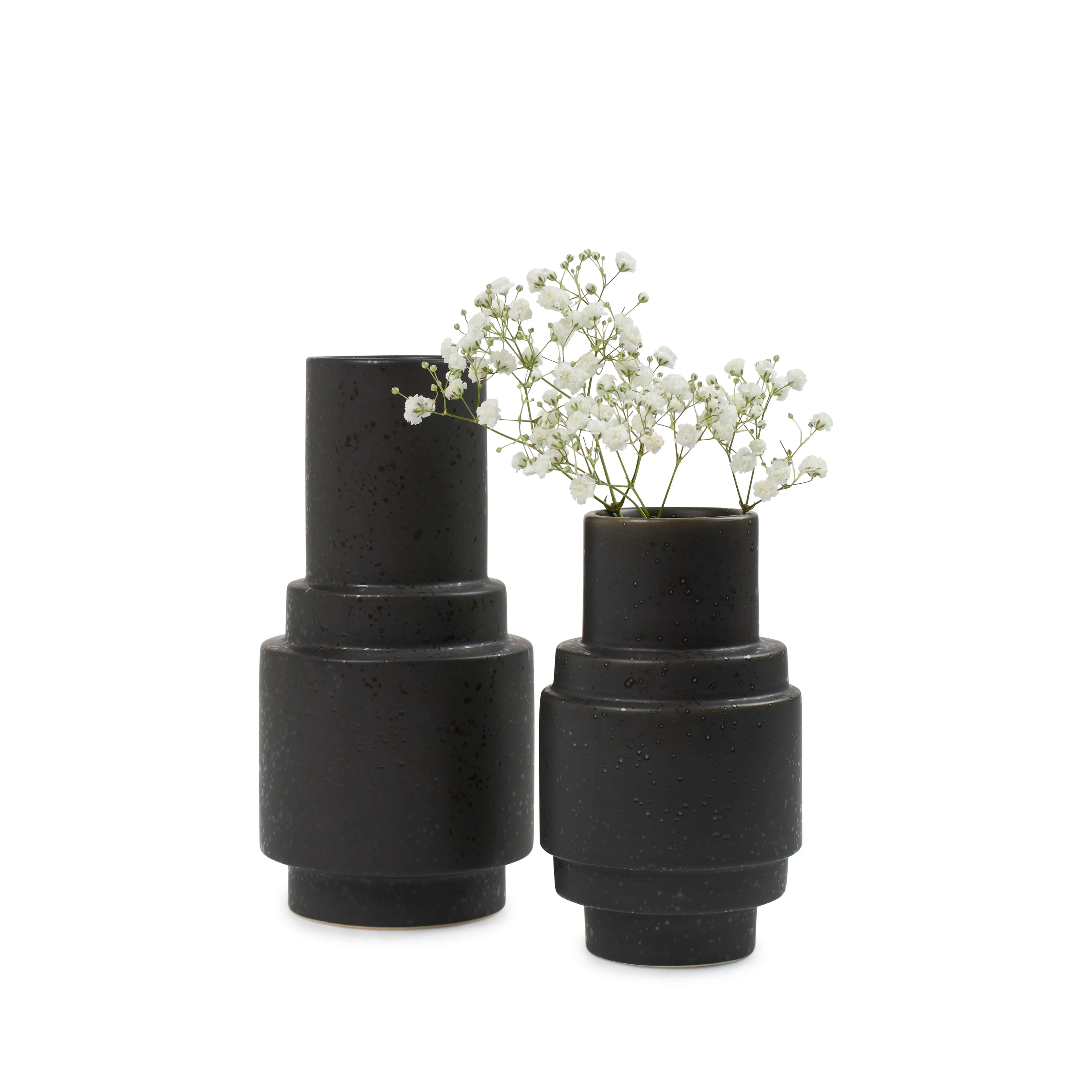 Koen Vase Set - 2 Pieces - Black