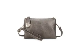 Lacey Crossbody Clutch Handbag Metallic