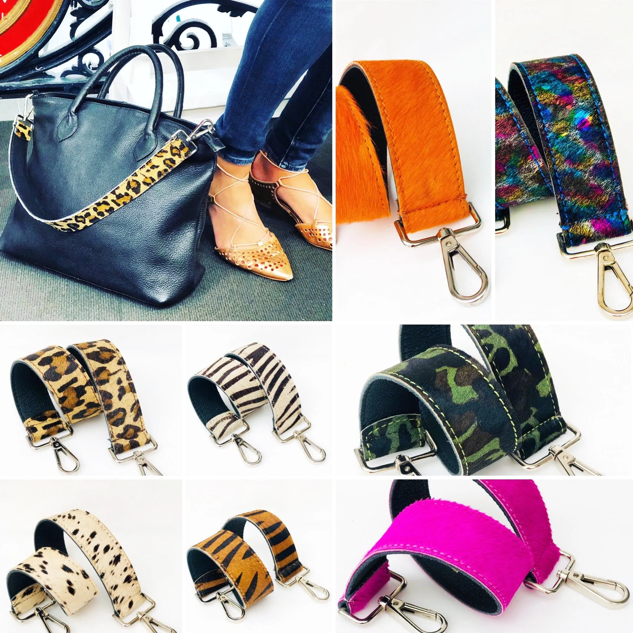 Leopard Print Hobo Shoulder Strap Pony Skin Replacement RS400
