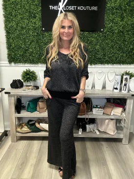 Metallic Knit Pants