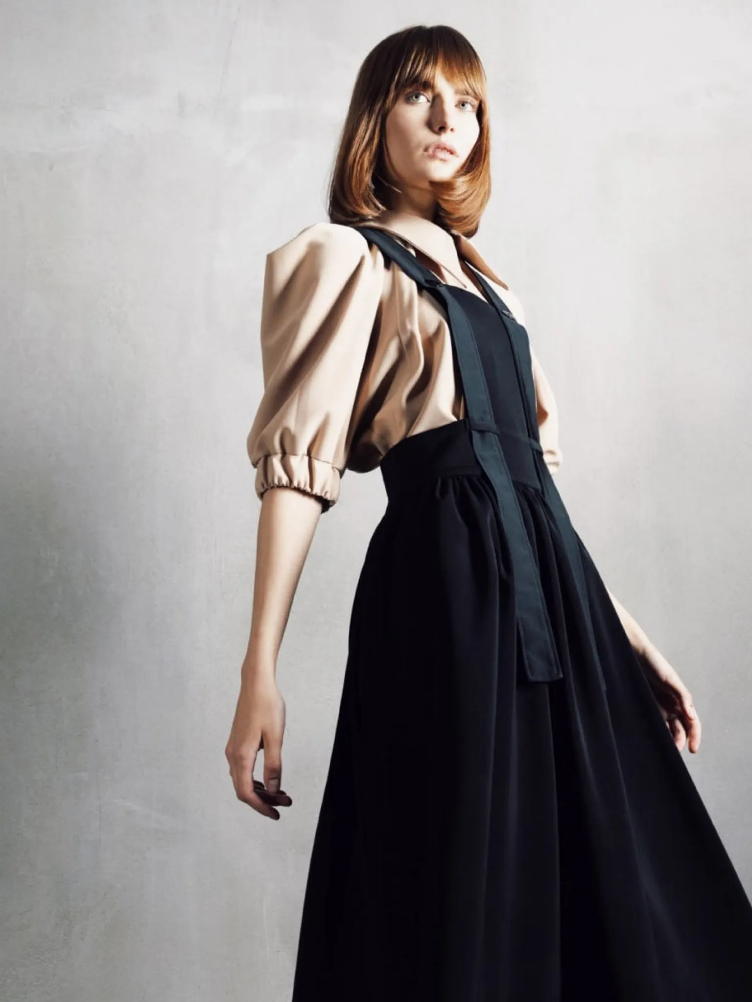 Midi Apron Dress With Adjustable Straps