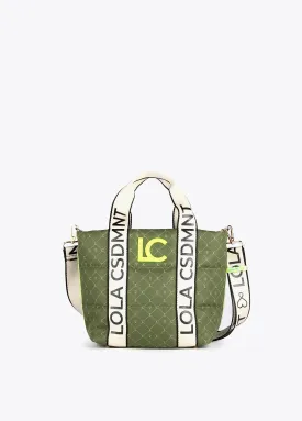 Mini monogrammed tote bag