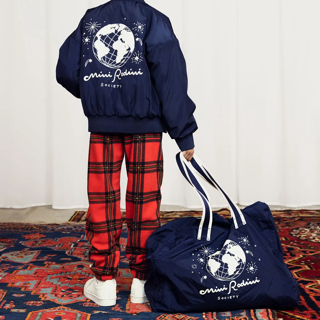 Mini Rodini Society Packable Bag Blue