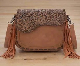 MW Tooled Saddle Fringe Crossbody