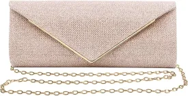 Naimo Flap Dazzling Clutch Bag Evening Bag With Detachable Chain
