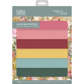 Nature's Garden Vintage Rose Luxury Linen Card Pack 8.5"X11"*