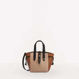 Net Mini Tote Bag - Greige, Cognac H, Nero