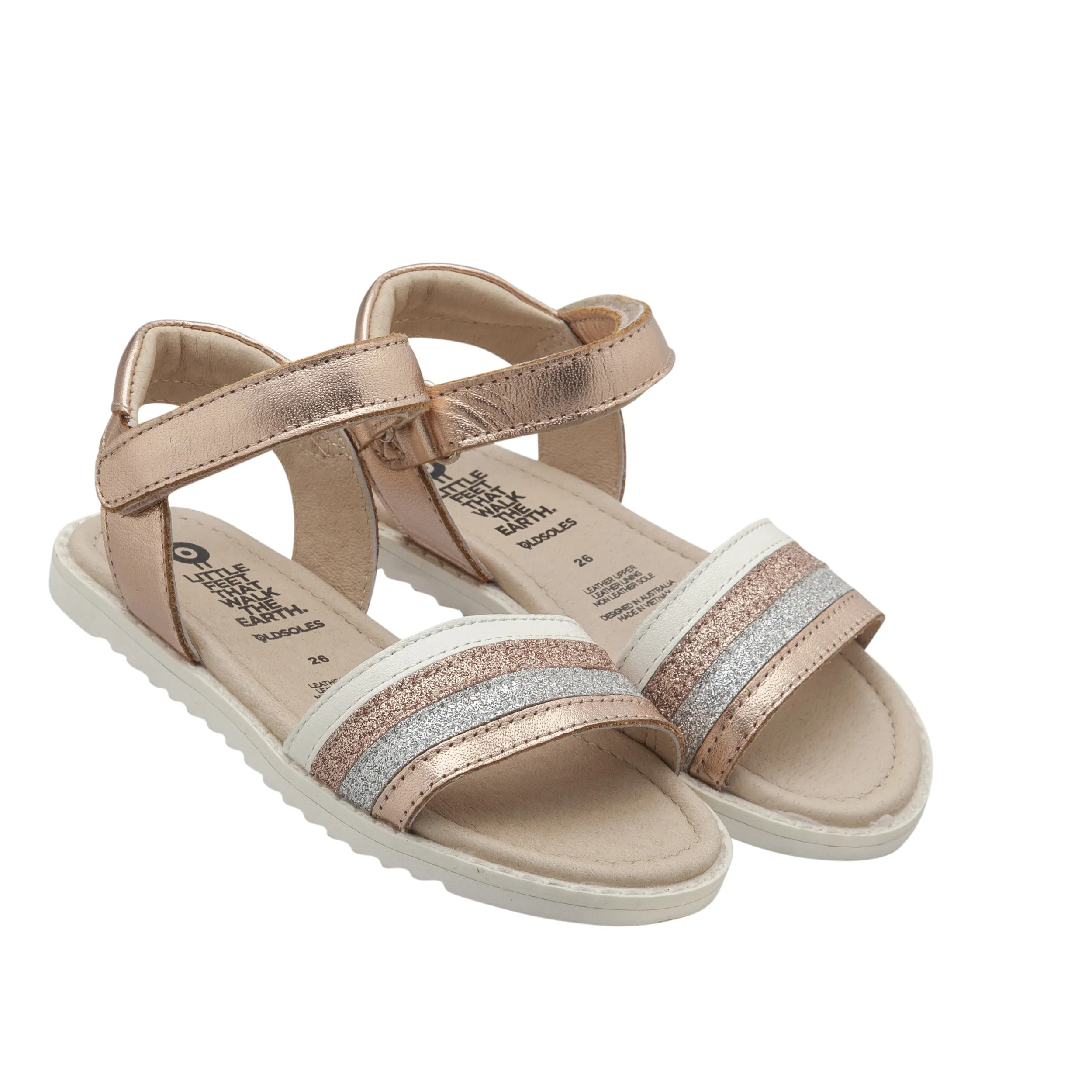 Old Soles Girl's Colour Pot Sandals, Copper/Glam Silver